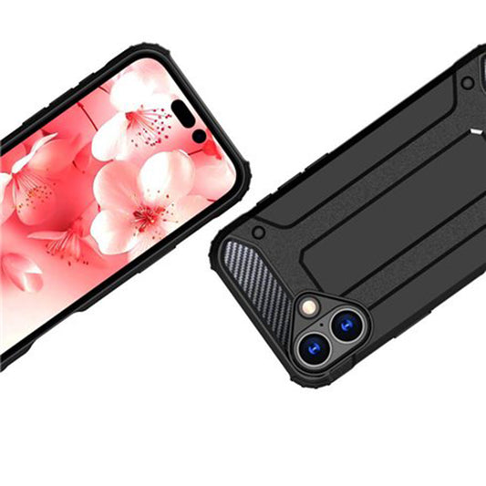 Hülle für Apple iPhone 16 Pro, Techsuit, Hybrid Armor, Schwarz