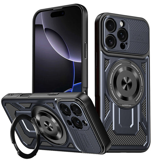 Hülle für Apple iPhone 16 Pro, Techsuit, RuggedCam, Blau