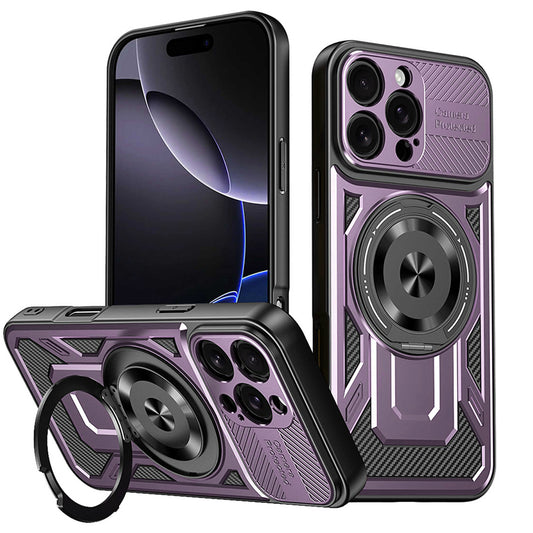 Hülle für Apple iPhone 16 Pro, Techsuit, RuggedCam, Lila