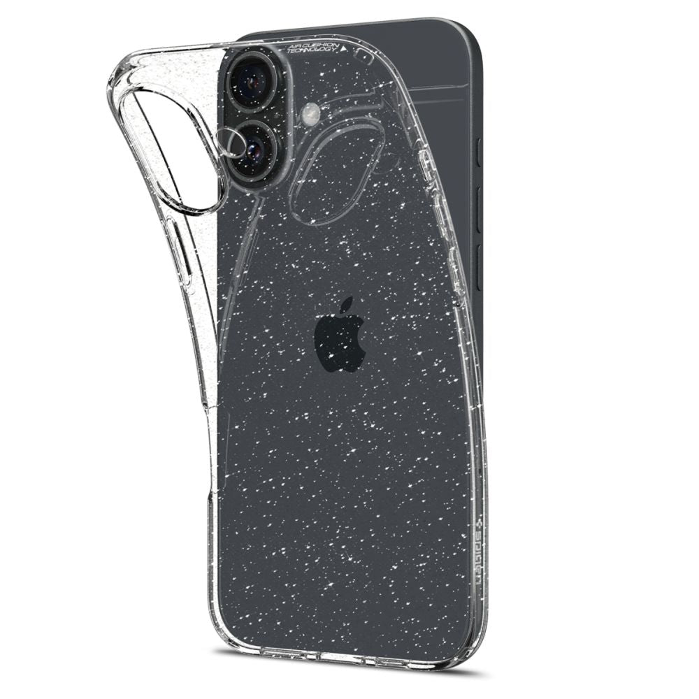 Hülle für Apple iPhone 16, Spigen, Liquid Crystal Glitter, Transparent ACS08192