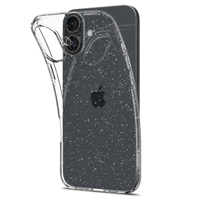 Hülle für Apple iPhone 16, Spigen, Liquid Crystal Glitter, Transparent ACS08192