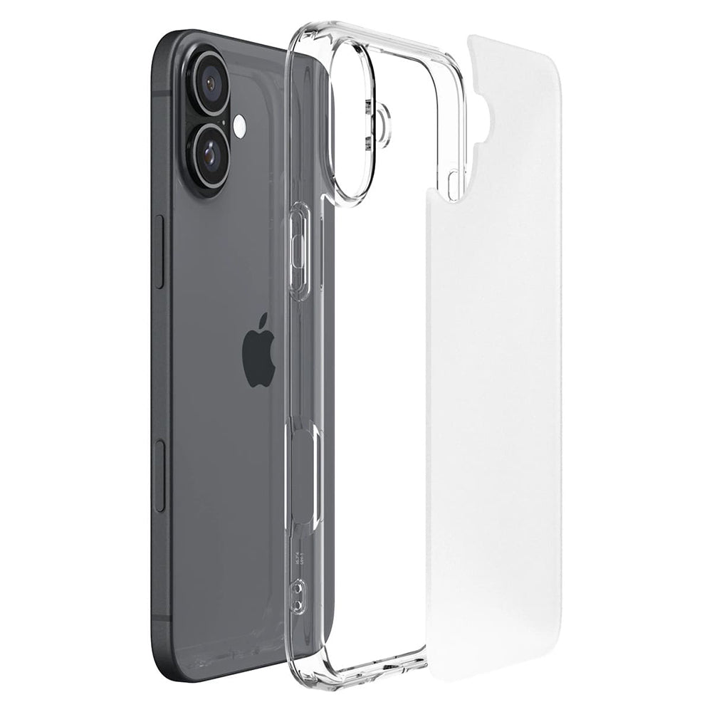 Hülle für Apple iPhone 16, Spigen, Ultra Hybrid, Satiniert Transparent