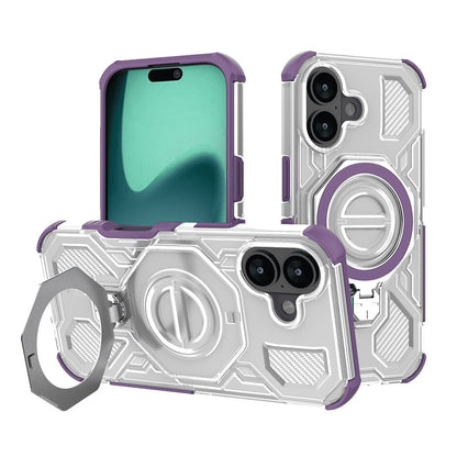 Hülle für Apple iPhone 16, Techsuit, Carbon Shield Pro, Lila