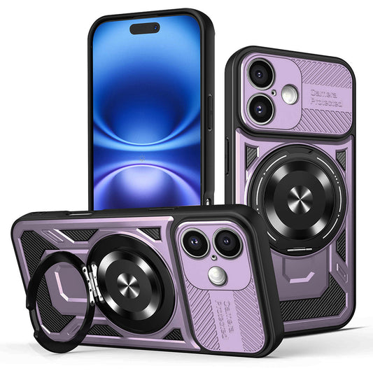 Hülle für Apple iPhone 16, Techsuit, RuggedCam, Lila
