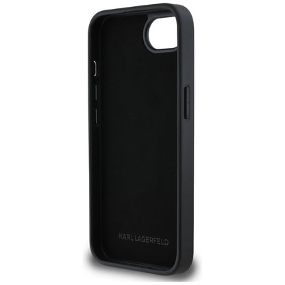 Case for Apple iPhone 17e / 16e, Karl Lagerfeld, Glitter Fixed Karl & Choupette's Heads, Silver