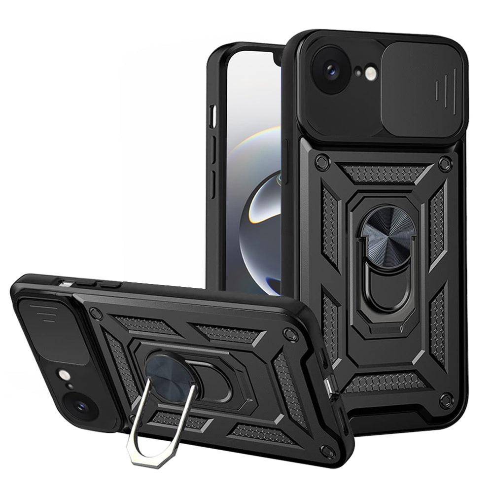 Hülle für Apple iPhone 17e / 16e, Techsuit, CamShield, Schwarz