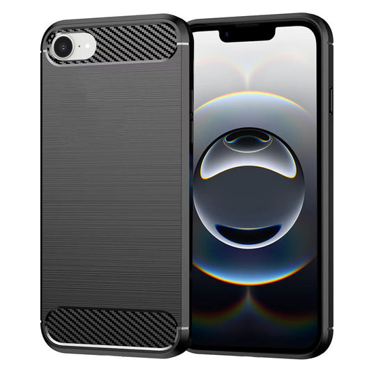 Hülle für Apple iPhone 17e / 16e, Techsuit, Carbon, Schwarz