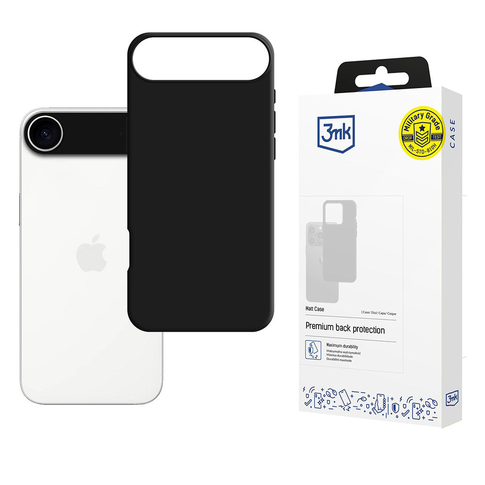 Hülle für Apple iPhone 17 Air, 3MK, Matt, Schwarz