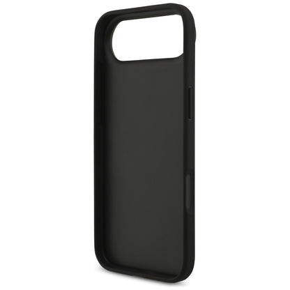 Hülle für Apple iPhone 17 Air, Guess, 4G Grained Big and Classic Logo, Schwarz