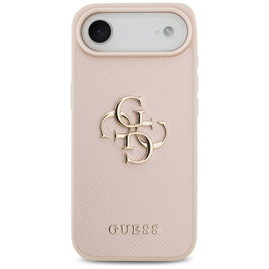 Hülle für Apple iPhone 17 Air, Guess, 4G Grained Big and Classic Logo, Rosa