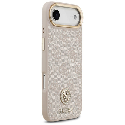 Hülle für Apple iPhone 17 Air, Guess, 4G Strass Logo und Big Strap, Rosa