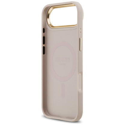Hülle für Apple iPhone 17 Air, Guess, 4G Strass Logo und Big Strap, Rosa