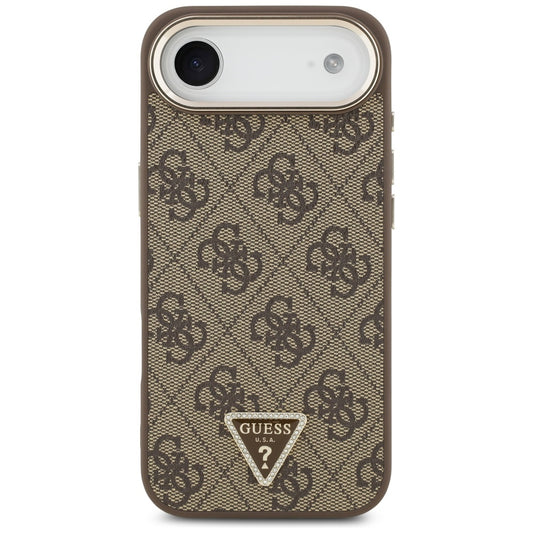 Hülle für Apple iPhone 17 Air, Guess, 4G Triangle Logo, Goldenes Braun