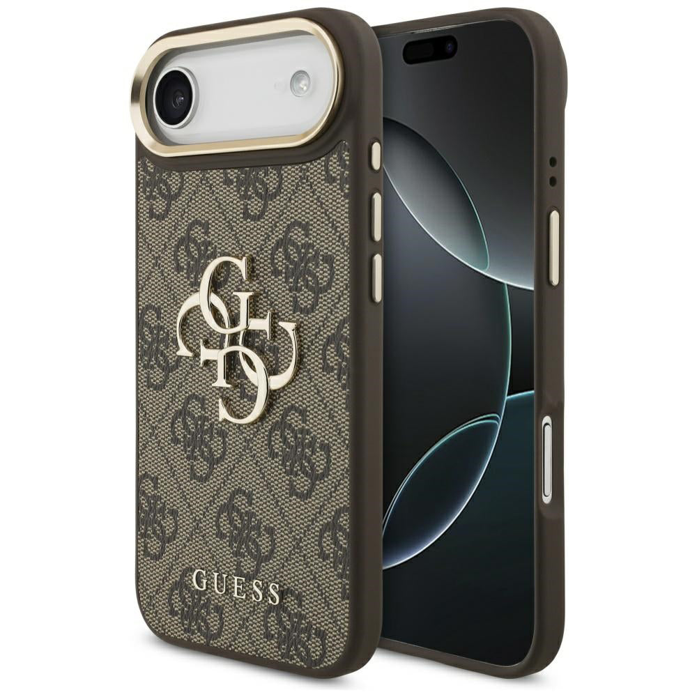 Hülle für Apple iPhone 17 Air, Guess, Big 4G Logo Classic, Goldenes Braun