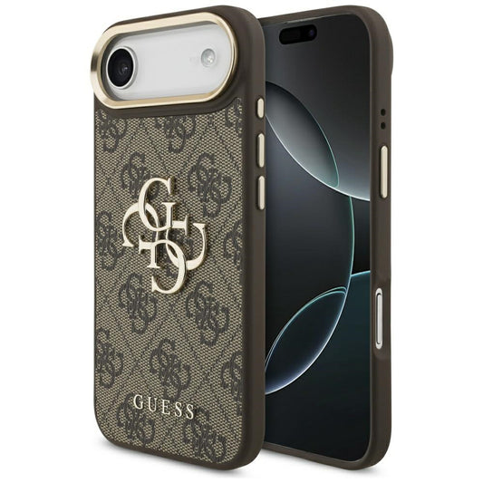 Hülle für Apple iPhone 17 Air, Guess, Big 4G Logo Classic, Goldenes Braun
