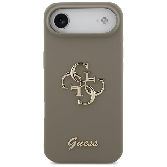 Hülle für Apple iPhone 17 Air, Guess, Big 4G Script, Braun