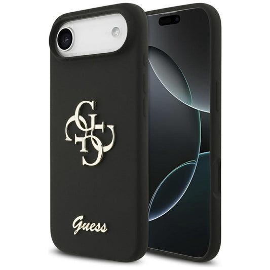 Hülle für Apple iPhone 17 Air, Guess, Big 4G Script, Schwarz