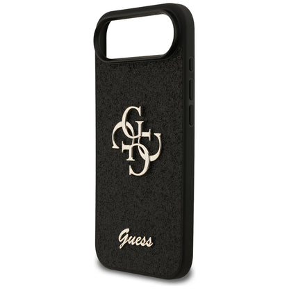 Hülle für Apple iPhone 17 Air, Guess, Fixed Glitter Big 4G, Schwarz