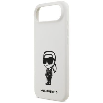Hülle für Apple iPhone 17 Air, Karl Lagerfeld, Sketch und Logo Karl, Weiß