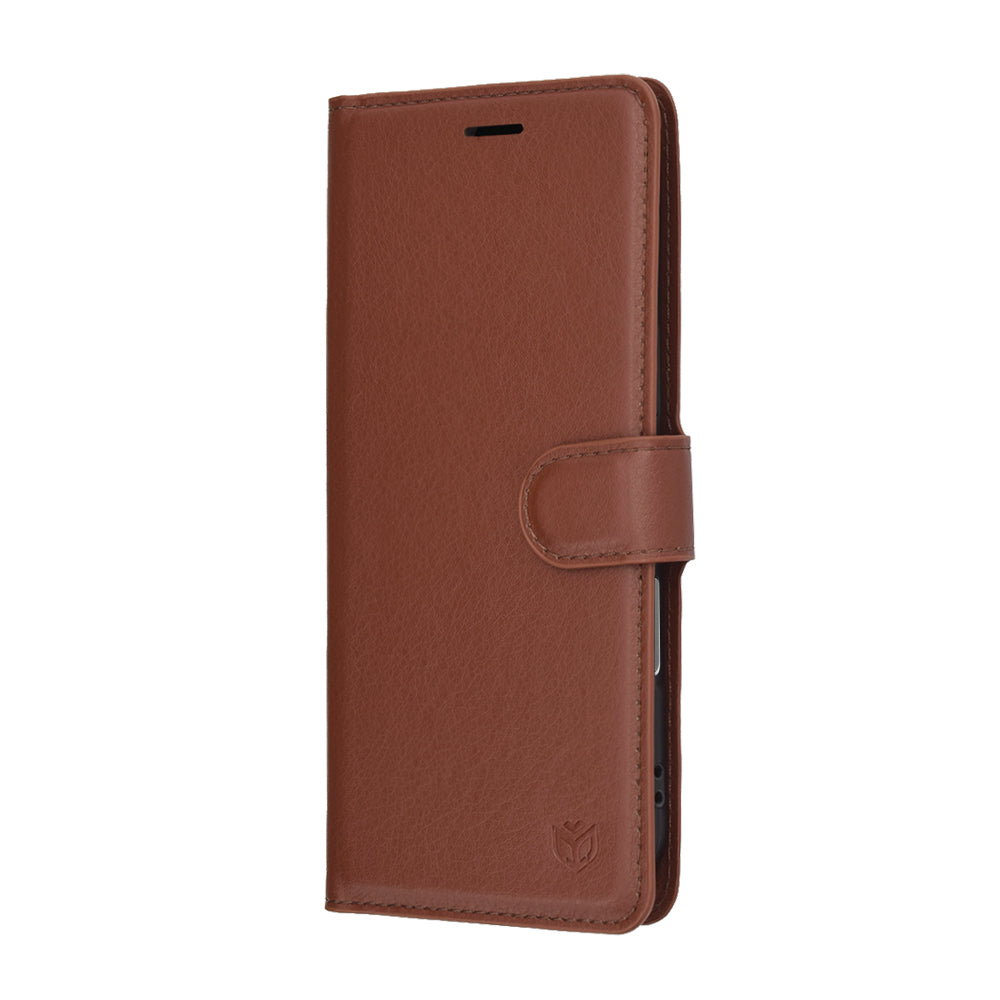Case for Apple iPhone 17 Air, Techsuit, Leather Folio, Brown