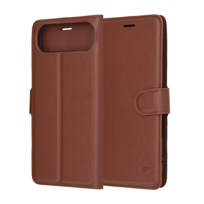 Case for Apple iPhone 17 Air, Techsuit, Leather Folio, Brown