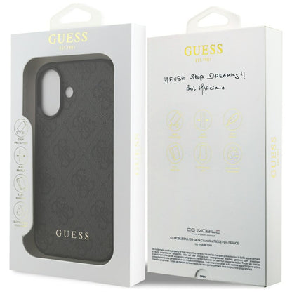 Hülle für Apple iPhone 17, Guess, 4G Classic, Schwarz