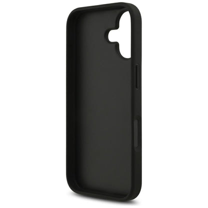 Hülle für Apple iPhone 17, Guess, 4G Grained Big and Classic Logo, Schwarz