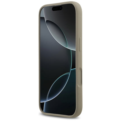 Hülle für Apple iPhone 17, Guess, Big 4G Script, Braun