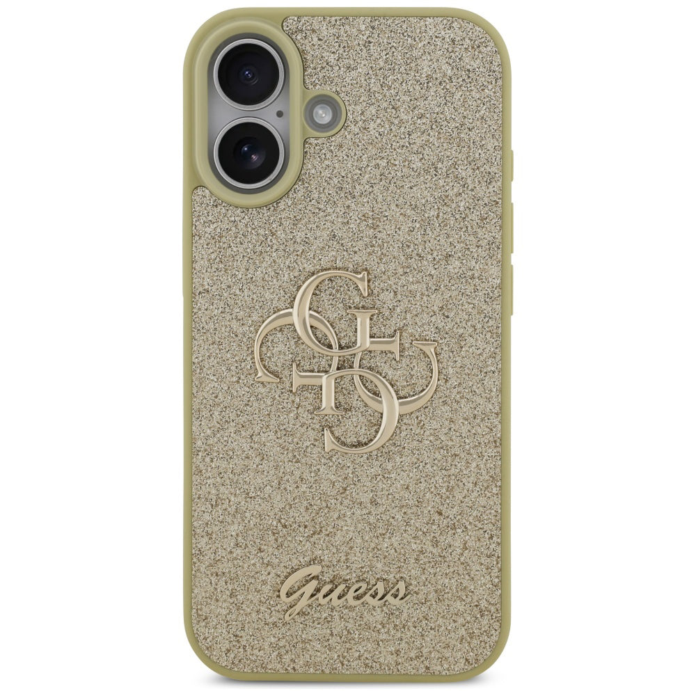 Case for Apple iPhone 17, Guess, Fixed Glitter Big 4G, Gold