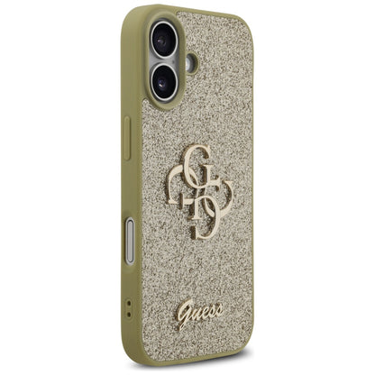 Case for Apple iPhone 17, Guess, Fixed Glitter Big 4G, Gold