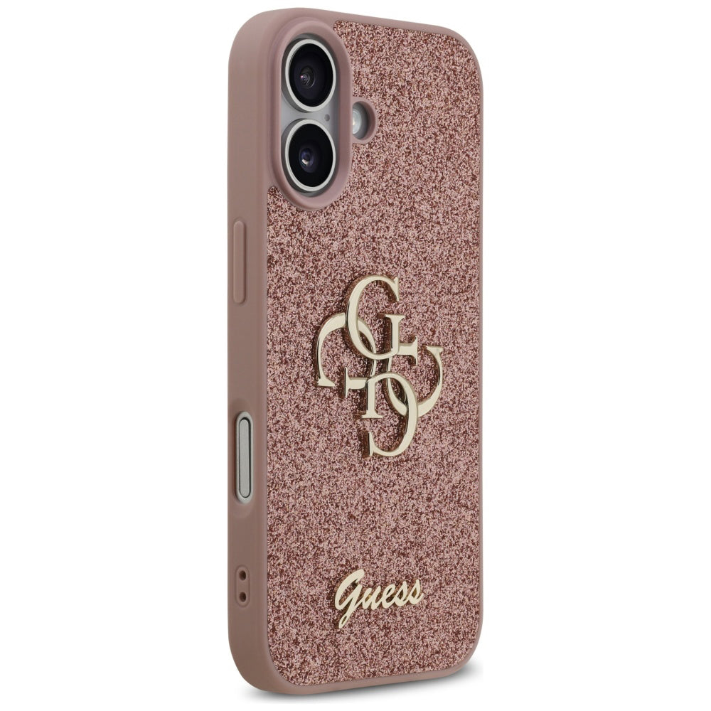 Hülle für Apple iPhone 17, Guess, Fixed Glitter Big 4G, Rosa