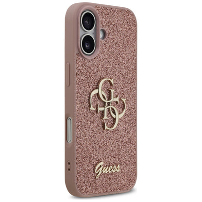 Hülle für Apple iPhone 17, Guess, Fixed Glitter Big 4G, Rosa