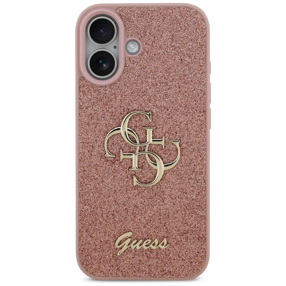 Hülle für Apple iPhone 17, Guess, Fixed Glitter Big 4G, Rosa