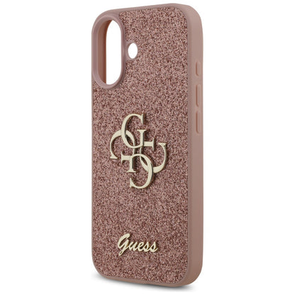 Hülle für Apple iPhone 17, Guess, Fixed Glitter Big 4G, Rosa