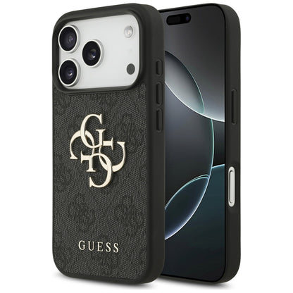 Hülle für Apple iPhone 17 Pro, Guess, 4G Big Logo, Schwarz