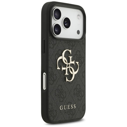 Hülle für Apple iPhone 17 Pro, Guess, 4G Big Logo, Schwarz