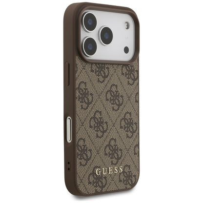 Case for Apple iPhone 17 Pro, Guess, 4G Classic, Brown