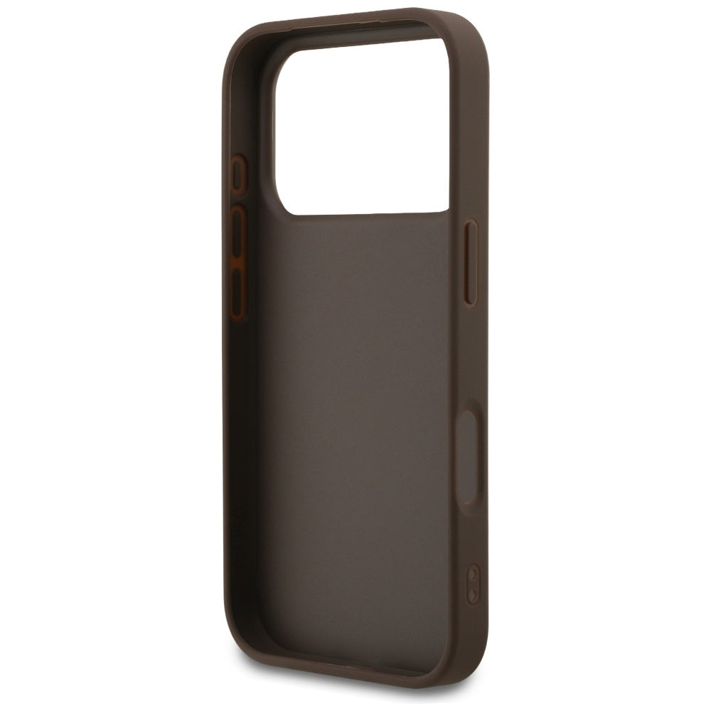 Case for Apple iPhone 17 Pro, Guess, 4G Classic, Brown