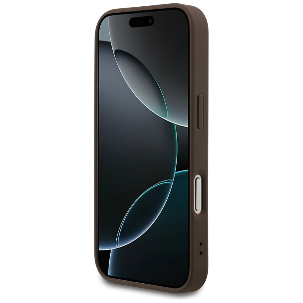 Case for Apple iPhone 17 Pro, Guess, 4G Classic, Brown