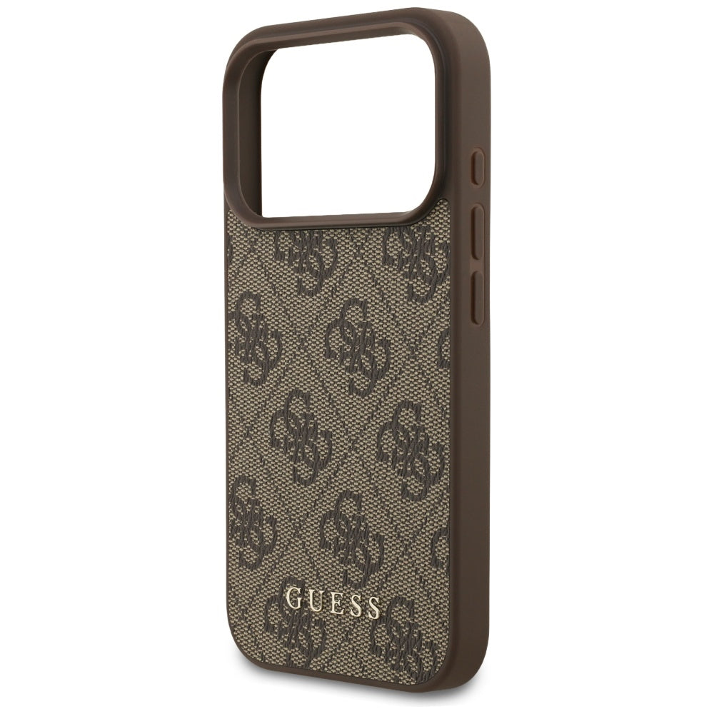 Case for Apple iPhone 17 Pro, Guess, 4G Classic, Brown