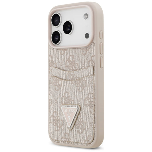Hülle für Apple iPhone 17 Pro, Guess, 4G Double Card Triangle, Rosa
