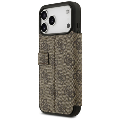 Hülle für Apple iPhone 17 Pro, Guess, 4G Metal Logo, Braun