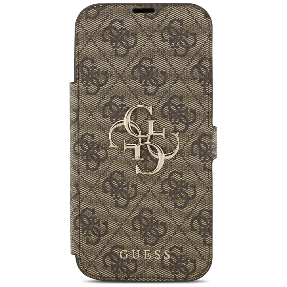 Hülle für Apple iPhone 17 Pro, Guess, 4G Metal Logo, Braun