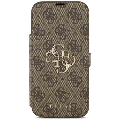 Hülle für Apple iPhone 17 Pro, Guess, 4G Metal Logo, Braun