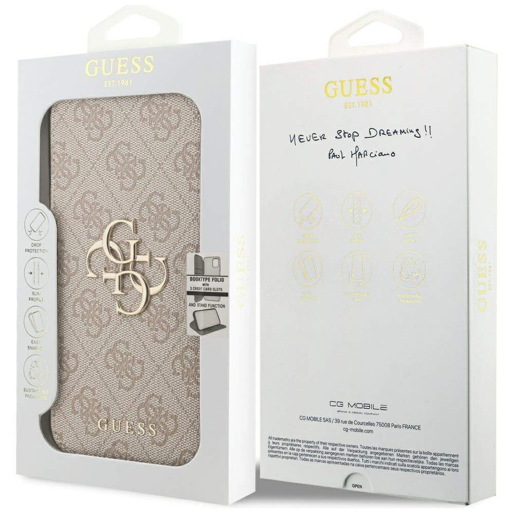 Hülle für Apple iPhone 17 Pro, Guess, 4G Metal Logo, Rosa