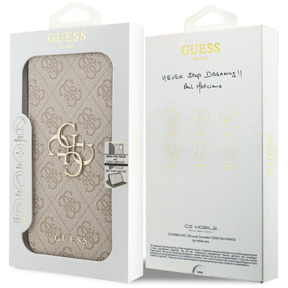 Hülle für Apple iPhone 17 Pro, Guess, 4G Metal Logo, Rosa