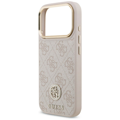 Hülle für Apple iPhone 17 Pro, Guess, 4G Strass Logo und Big Strap, Rosa