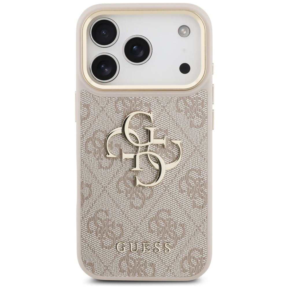 Hülle für Apple iPhone 17 Pro, Guess, Big 4G Classic Logo mit großem Riemen, Rosa