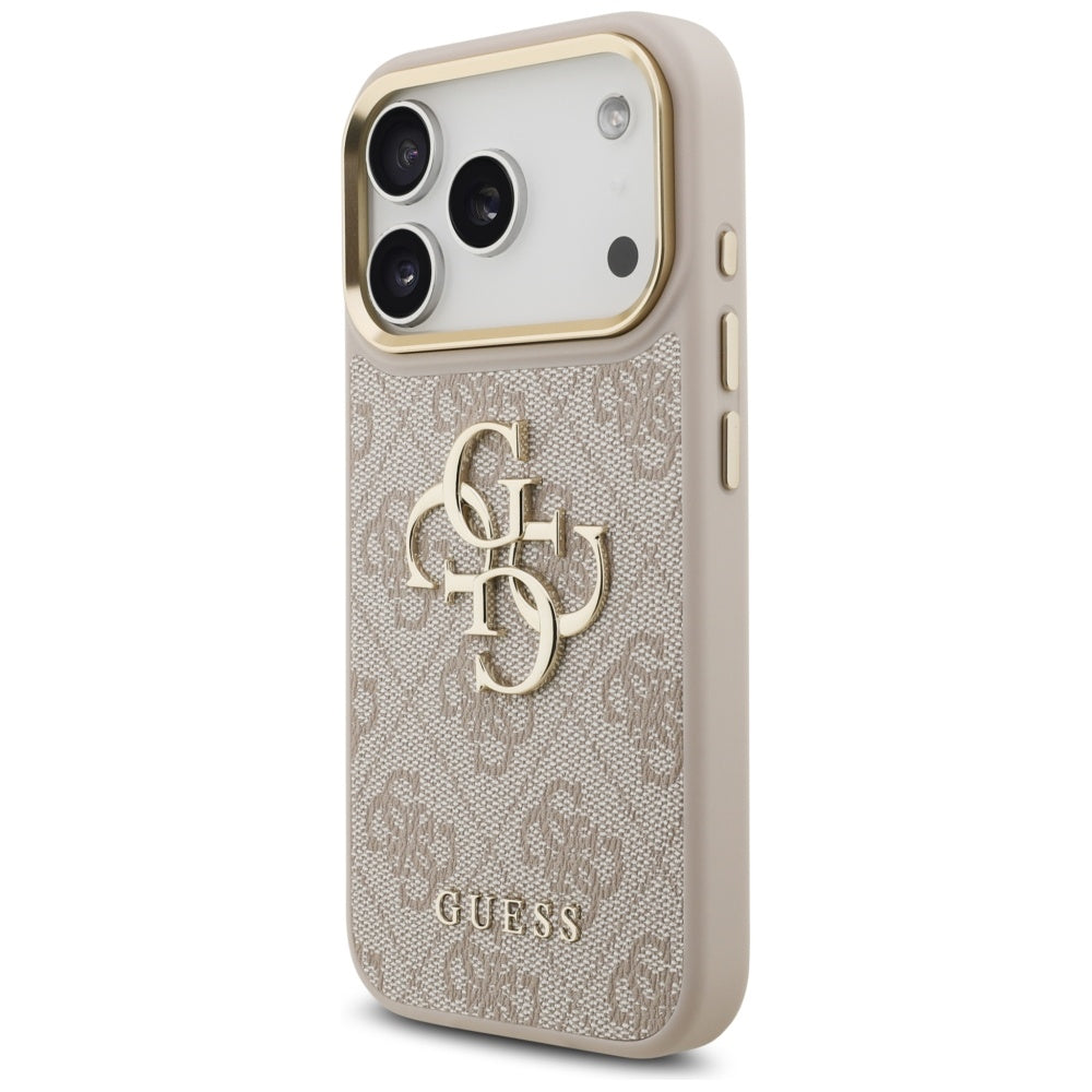Hülle für Apple iPhone 17 Pro, Guess, Big 4G Classic Logo mit großem Riemen, Rosa