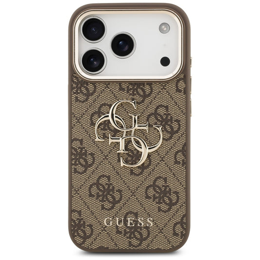 Hülle für Apple iPhone 17 Pro, Guess, Big 4G Logo Classic, Goldenes Braun